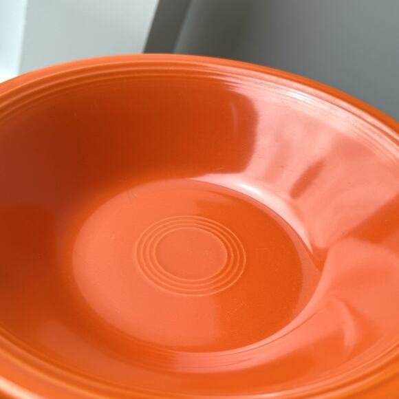 Vintage Fiesta Radioactive Red 9” Vegetable Bowl - Original  Vintage Fiesta Ware Original Red Serving Vegetable Bowl 9” Radioactive Orange